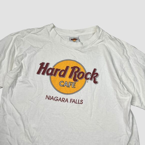 Hard Rock Cafe Niagara Falls VTG 90s Destination Tee T-Shirt White Adult Large - Picture 3 of 5